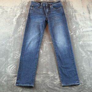 American Eagle Men's Jeans Size 28X32 Slim Straight Airflex+‎ Dark Wash